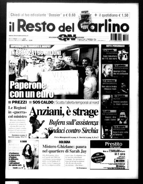 Il Resto del Carlino : giornale dell'Emilia